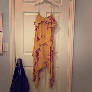 Yellow/orange mustard colored floral dress